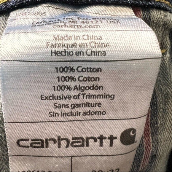 Carhartt Relaxed Straight Jeans Dark Wash Size 38/32 - Picture 12 of 14